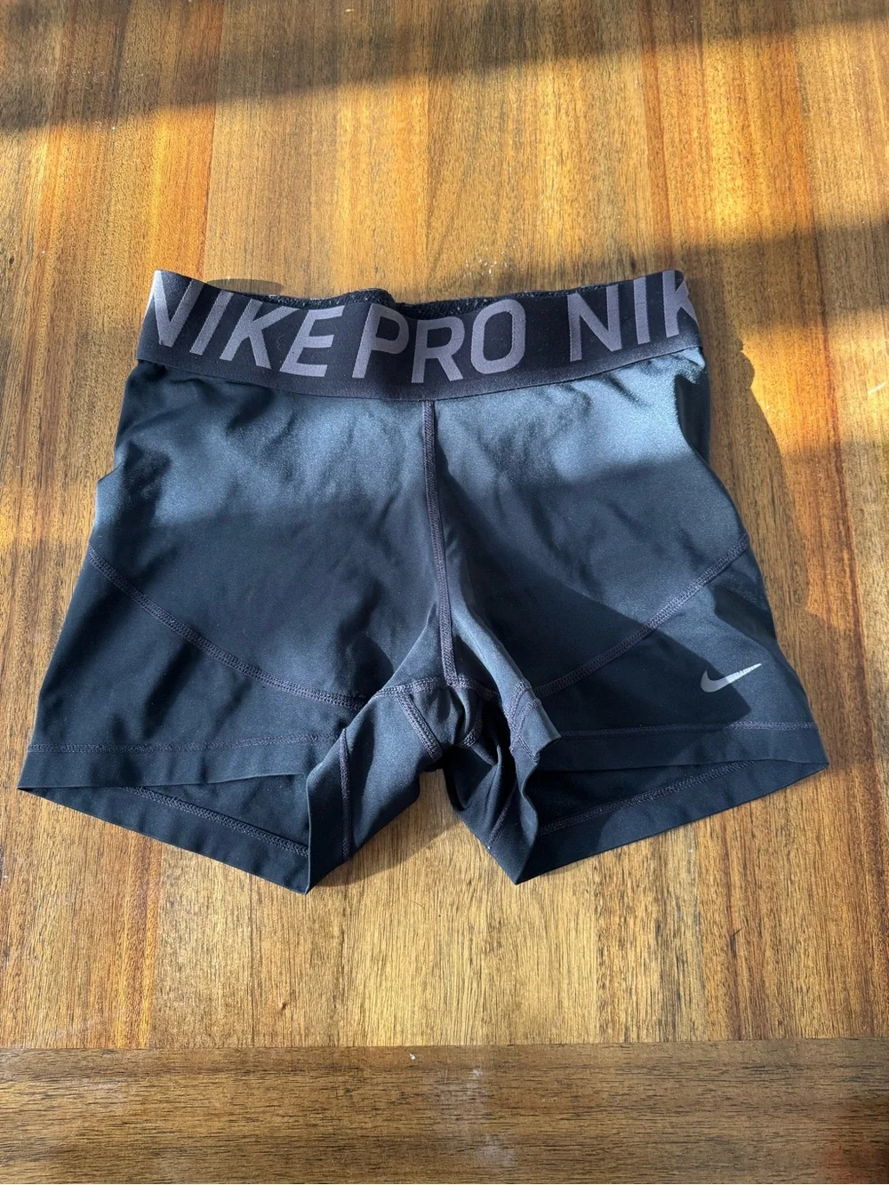 Nike Black Women's Mid-Rise Pro Shorts